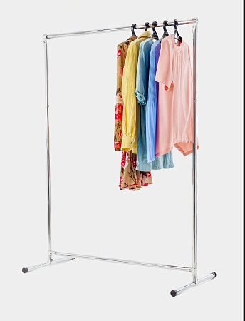 Вешалка напольная для одежды хромированная 130 см х 200 см стенд для магазина торговое оборудование гардеробная система