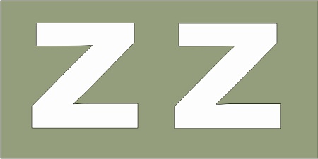 Наклейка Z / Знак Z / наклейка на машину / наклейка на стекло / стикер на авто / цвет белый / размер 15 х 15 см 2 штуки