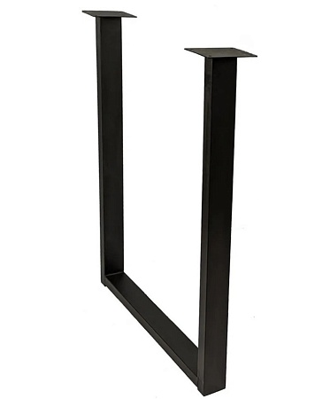 Металлическое подстолье для стола в стиле Лофт / Опора для стола / Ножки мебельные / В стиле LOFT / из металла / Чёрное / Ножка регулируемые 1 шт / труба 25х50 мм