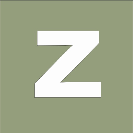 Наклейка Z / Знак Z / наклейка на машину / наклейка на стекло / стикер на авто / цвет белый / размер 20 х 20 см 1 штука